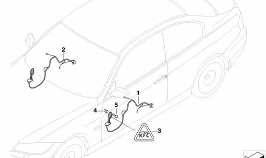 Cableado puerta del conductor OEM 61126957114 para BMW E92. Arnés original de cables lado conductor. Compatible solo con BMW E92. Recambio original BMW.