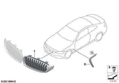 Guia aéreo para BMW F32, F33, F36 (OEM 51747381994). BMW original.