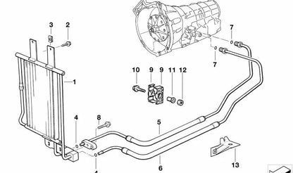 Tubería de refrigeración de aceite OEM 17221433000 para BMW E36. Original BMW.