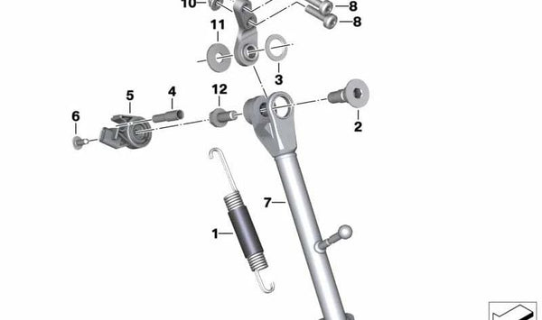 Adaptador OEM 46539457236 para motos BMW G 310 R (2016-2020). Original BMW Motorrad.