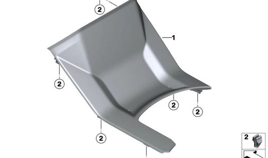 Cubierta central superior OEM 46639445284 para BMW Motorrad CE04 (K07). Original BMW Motorrad.