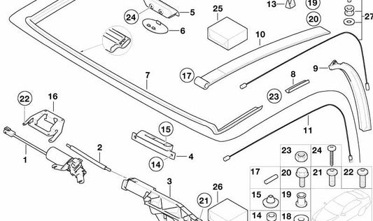 Palier delantero derecho OEM 54347011214 para BMW E52 Z8. Repuesto original BMW, ideal para sustituir el eje de transmisión delantero derecho. Compatibilidad garantizada con BMW E52 Z8.