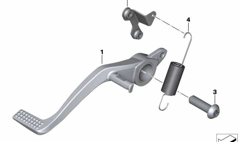 Bremspedal hinten OEM 46718553838 für BMW S 1000 XR (K49) Motorräder. Original BMW Motorrad.
