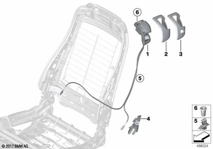 Right door release trim for BMW F87N, F82, F82N (OEM 52108058468). Original BMW