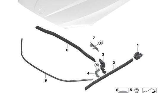 Evelolecedora Cover OEM 51712993038 per BMW X1 E84. BMW originale BMW. Ideale per coprire i componenti del motore e mantenere una finitura pulita e protetta.