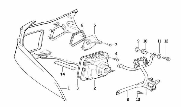 Revestimiento superior imprimado OEM 46632308029 para motos BMW K1100 RS, K100 RT, K75 RT... y más. Original BMW Motorrad.