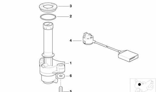 Interruptor de encendido OEM 61322305773 para motos BMW K1200LT, K1200RS. Original BMW Motorrad.