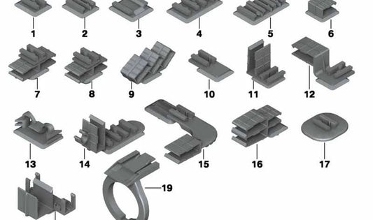 Soporte conector eléctrico negro OEM 61138365555 para BMW E87, E88, F20, F21, E36, E46, E90, E91, E92, E93, E39, E38, E65, E66, E84, E83, F25, E53, Z3, E89, E52. Original BMW.