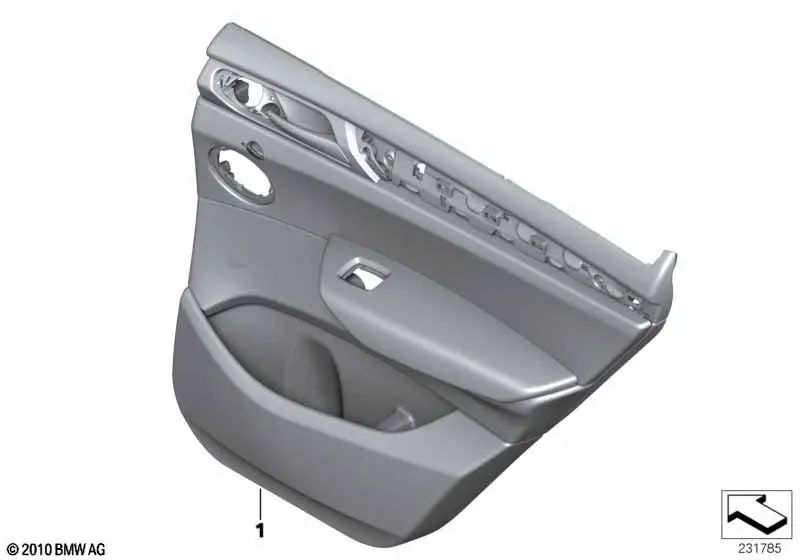Rechte hintere Ledertürauskleidung für BMW X3 F25 (OEM 51427443534). Original BMW