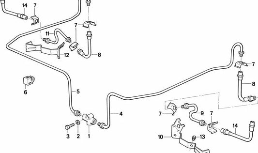 BMW Pipe 3 E21, E36 Serie 5 E12 Serie 7 E23 (OEM 34326755553). Original BMW