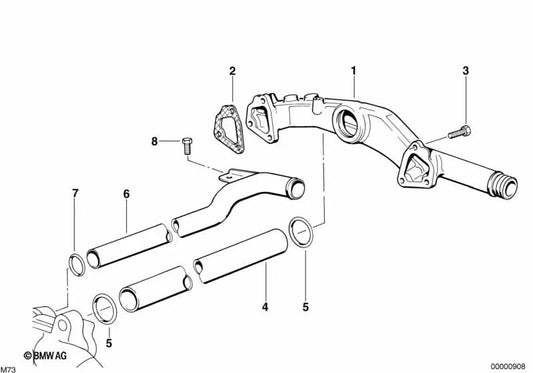 ROHR per BMW 7 E38 Series, Serie E31 (OEM 11511736502). BMW originale