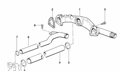 OEM cooling tube 11531704194 for BMW E38, E31. Compatible with 750i models, 750il, 850ci with M73 engine. Original BMW.