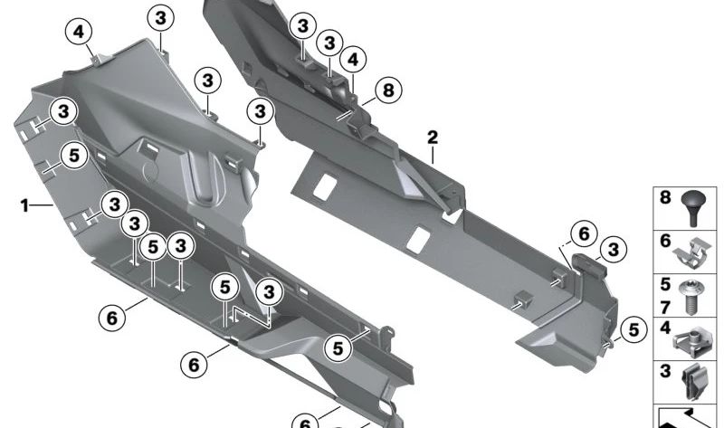 Revestimiento estribo derecho OEM 46639445283 para BMW Motorrad C Evolution, C 650 GT... y más. Original BMW Motorrad.
