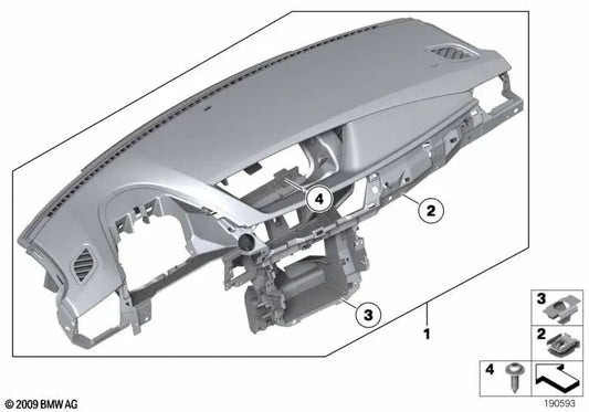 Dashboard Trim for BMW E84 (OEM 51452991412). Original BMW.