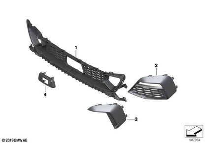Clip de rejilla lateral derecha para BMW F44 (OEM 51118080492). Original BMW