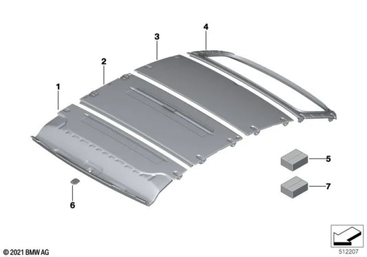 Rear roof sill repair kit for BMW G23, G83 (OEM 54345A05DF8). Original BMW.