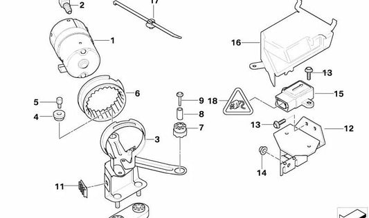 Tapa protectora de sensor OEM 34516752081 para BMW E46. Pieza original BMW.