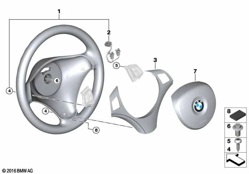 Leather Sport Steering Wheel for BMW E84 (OEM 32306853146). Original BMW.