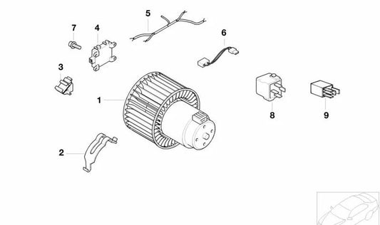 Microinterruptor bomba de agua auxiliar OEM 64118373984 para BMW E46. Original BMW.