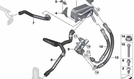 Adaptateur OEM 172283813 pour BMW E90, E92, E93. BMW d'origine.