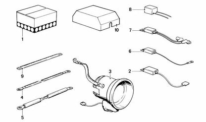 Correa de masa para BMW E28, E24 (OEM 65311277155). Original BMW.