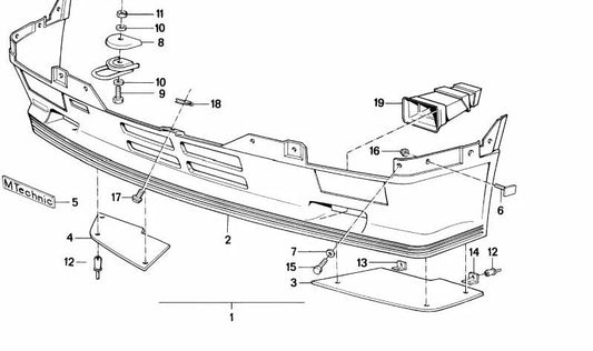 Cubierta izquierda OEM 51111959739 para BMW E30. Original BMW.