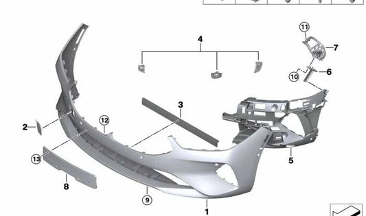 Support du support des frais de scolarité OEM 5111744433 pour la série BMW 8 G14 et G15 (tous les modèles compatibles). BMW d'origine.