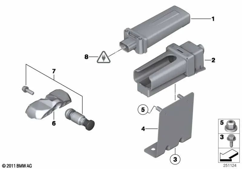 RDC Control Unit Holder for BMW 1 Series E82, E88 4 Series F82 X1 E84 X3 F25 X4 F26 (OEM 36136796534). Original BMW