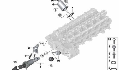 Carcasa de Contacto para BMW E81, E82, E87, E88, E90, E91, E92, E93, E60, E61, F10, F11, E63, E64, E65, E66, F01N, F02N, E84, F25, E70, E85, E86, E89 (OEM 12527503453). Original BMW