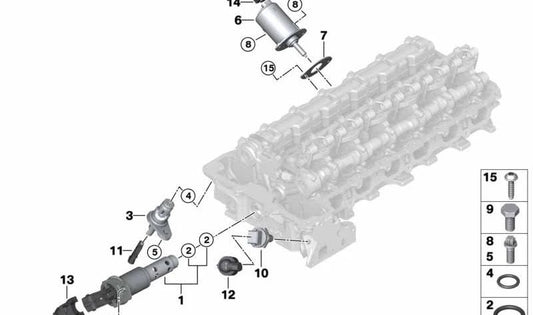 Conector eléctrico 2 pines OEM 12521427221 para BMW E81, E82, E87, E88, E30, E36, E90, E91, E92, E93, E34, E39, E60, E61, F10, F11, F18, E63, E64, E32, E38, E65, E66, F01, F02, E31, E84, E83, F25, E70, E71, E85, E86, E89, E52. Original BMW.