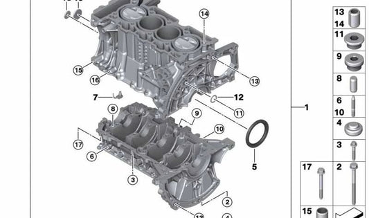 Tapón de cierre OEM 11117526568 para MINI R56, R55, R57, R60, R61 y BMW F20, F21, F30, F31… y más. Original BMW y MINI.