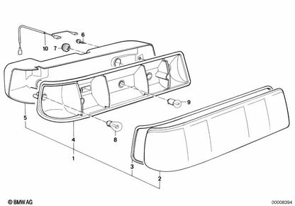 Left sealing frame for BMW 3 Series E21 (OEM 63211367509). Original BMW