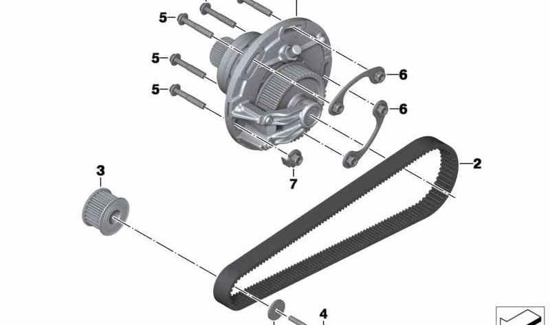Engranaje planetario OEM 33748545155 para BMW Motorrad C evolution (K17). Original BMW Motorrad.