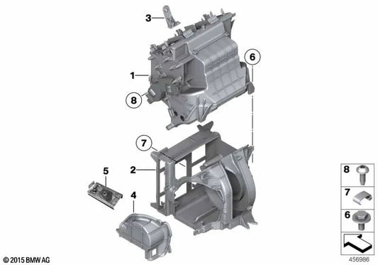 BMW Clamp 5 E60, E60N, E61, E61N, Serie 6 E63, E63N, E64, E64N, Serie 7 F02, F02N, G12, x5 E70, E70N, F15, F85, X6 E71, E72, F16, F86 (OEM 6411693339339339339339339339333933933933933393393333) . Original BMW