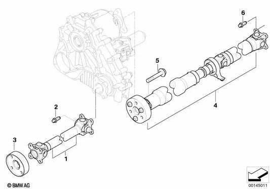 Asse cardiaco posteriore per BMW X3 E83N (OEM 26107577059). BMW originale.