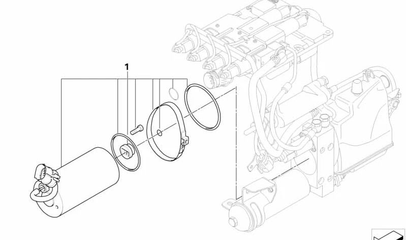 Kit motor eléctrico OEM 23017841032 para BMW E60, E61, E63, E64. Original BMW.