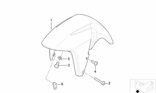Avvitare Alomado con disegno OEM M5X20 46622307915 per BMW R1100S, R1150RT, R850RT, R1150R, R850R, R1100RS ... e altro. BMW MOTORAD originale.