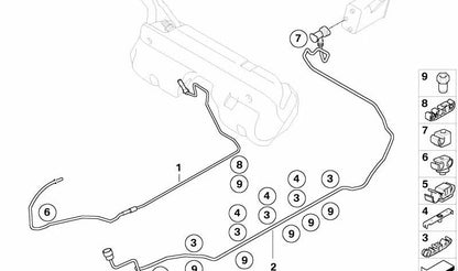 Tubería de alimentación de combustible OEM 16127161184 para BMW E85, E86. Original BMW.