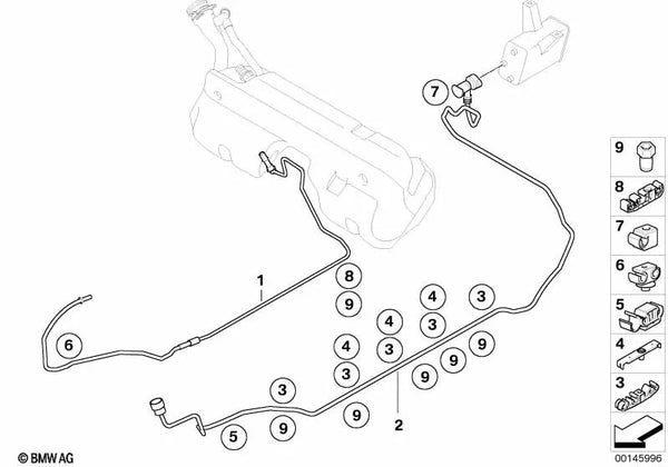 Conducto de aire de limpieza para BMW Z4 E85, E86 (OEM 16117161187). Original BMW.