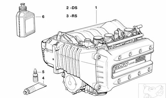 Kit de mantenimiento OEM 11001465176 para BMW Motorrad R 3/20 (2000). Incluye piezas esenciales para revisión. Original BMW Motorrad.