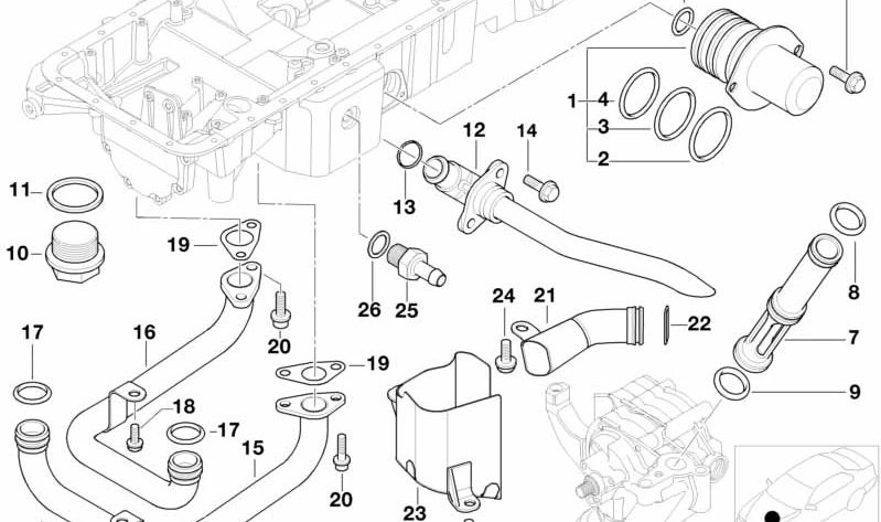 Válvula magnética OEM 11131407697 para BMW E39, E52. Original BMW.