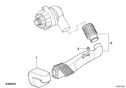 Luftkanal para BMW 3 E36 Series (OEM 12311402466). BMW original