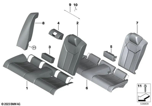 Panneau latéral en cuir synthétique droit pour la série BMW 4 G22 (OEM 52209476024). BMW d'origine.