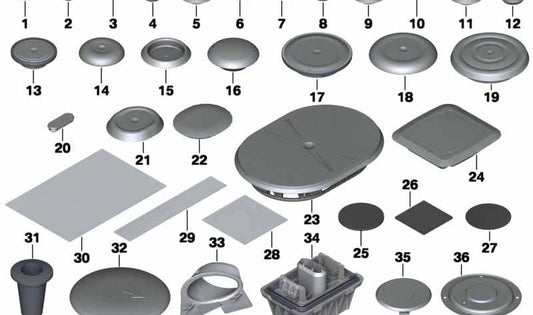 Cubierta protectora OEM 07148045544 para BMW E81, E82, E87, E88, E93, E84. Original BMW.