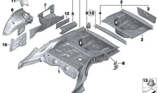 OEM 41137263762 aktiver Kohlenstofffilterunterstützung für BMW F12, F12N, F13, F13N. Originaler BMW -Ersatz. Ideal zum Befestigen des Stammfilters oder des Hinterradschritts.