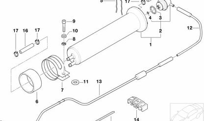 Tubo de vacío OEM 13321437455 para BMW E39. Original BMW.