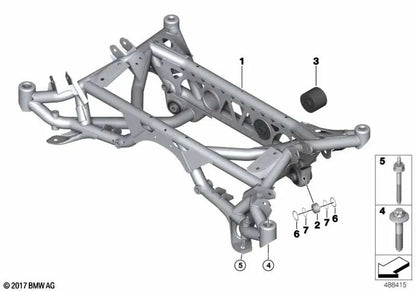Soporte de goma trasero para BMW F87, F80, F82 (OEM 33179503009). Original BMW