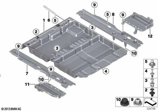 Prise en charge des étagères droite pour la série BMW 5 F11 (OEM 51479168510). BMW d'origine.
