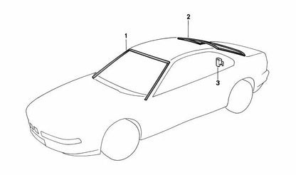 Junta de la luna trasera para BMW E31 (OEM 51318108044). Original BMW