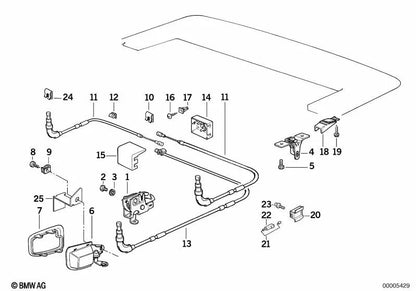 Cubierta para BMW Serie 3 E36 (OEM 51258165488). Original BMW.
